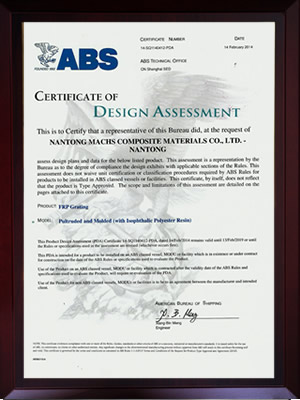 ABS  DESING ASSESSMENT   CERTIFICATE  NUMBER0002